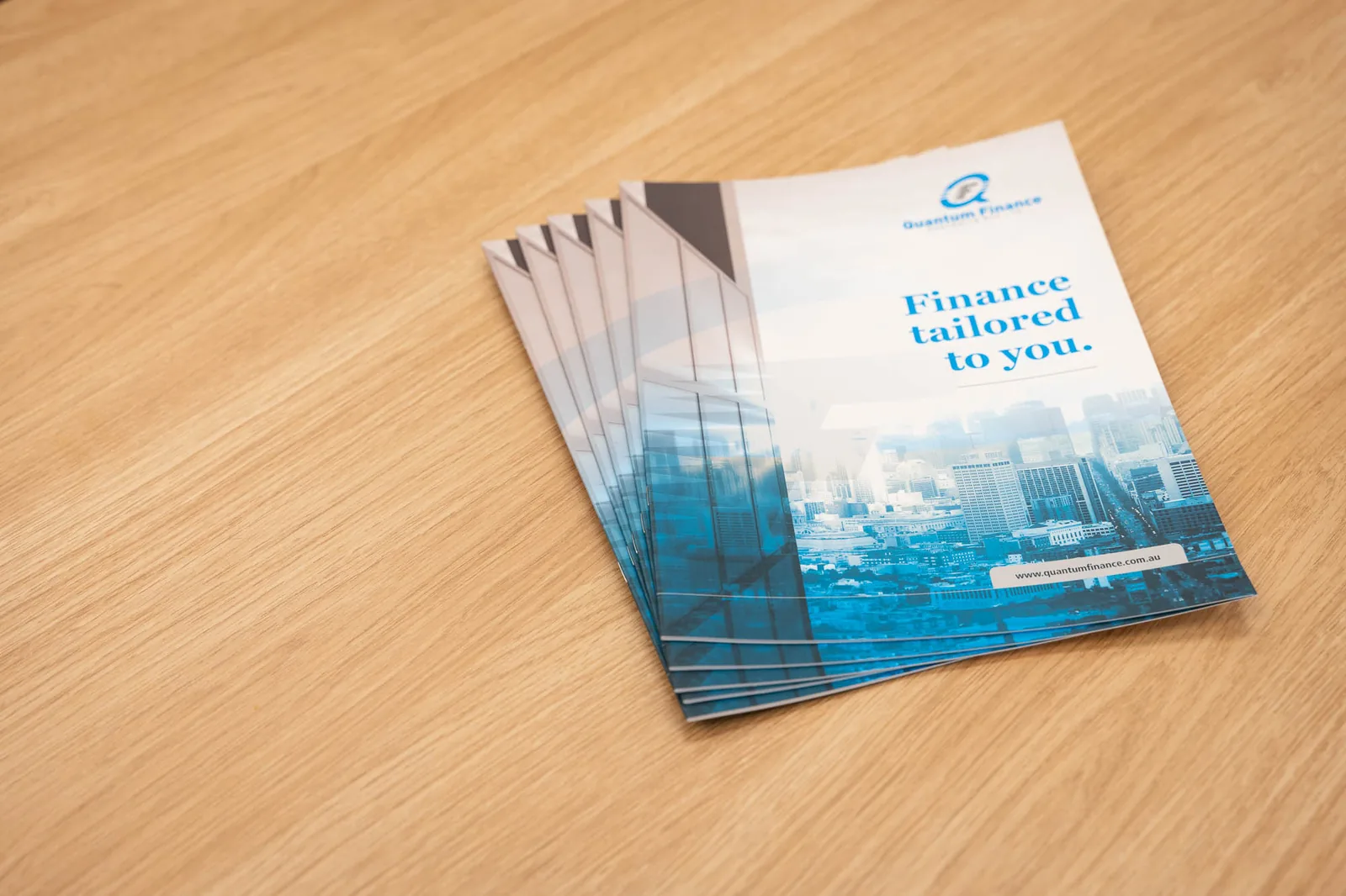 Quantum Finance brochures on the boardroom table at the West Leederville office