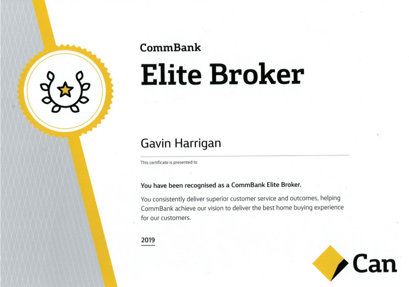 Gavin Harrigan, the winner of the commbank elite broker award