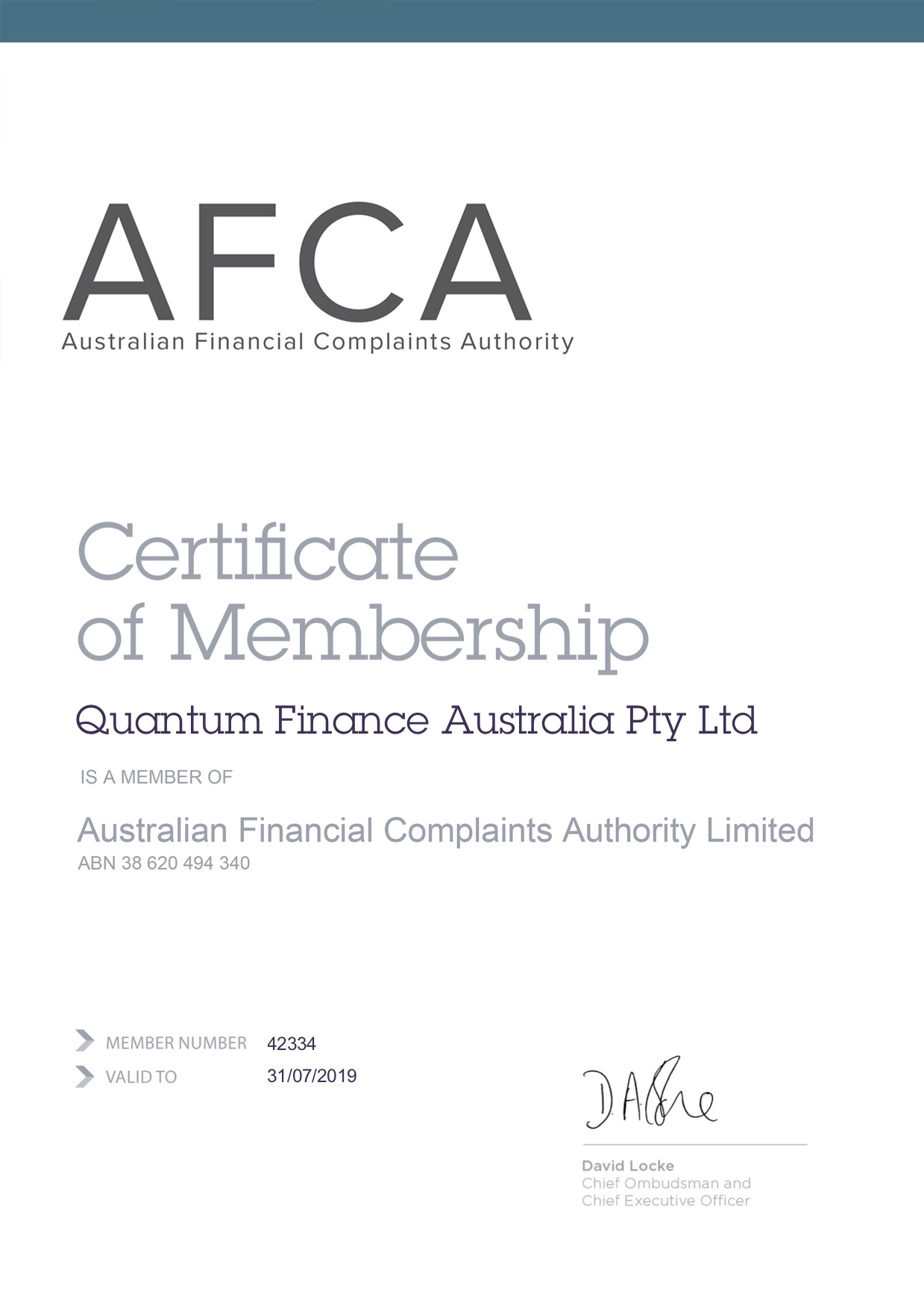 Gavin Harrigan is a member of the Australian financial complaints authority