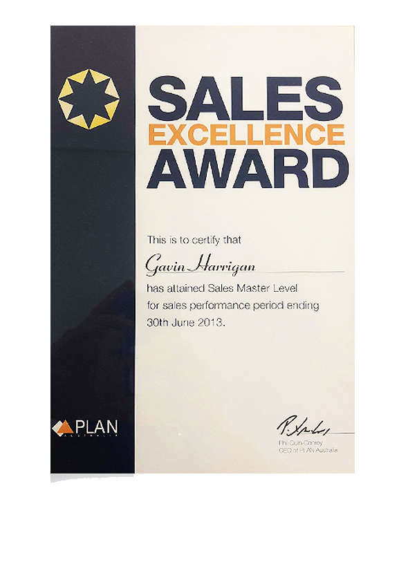 Sales excellence award